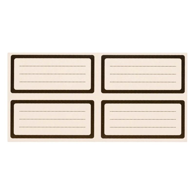 Carti si Birotica - Rechizite - Alte accesorii scolare - Etichete autocolante, model clasic, set 40 bucati, culoare negru, dimensiuni 8 x 4cm - Infinity.ro