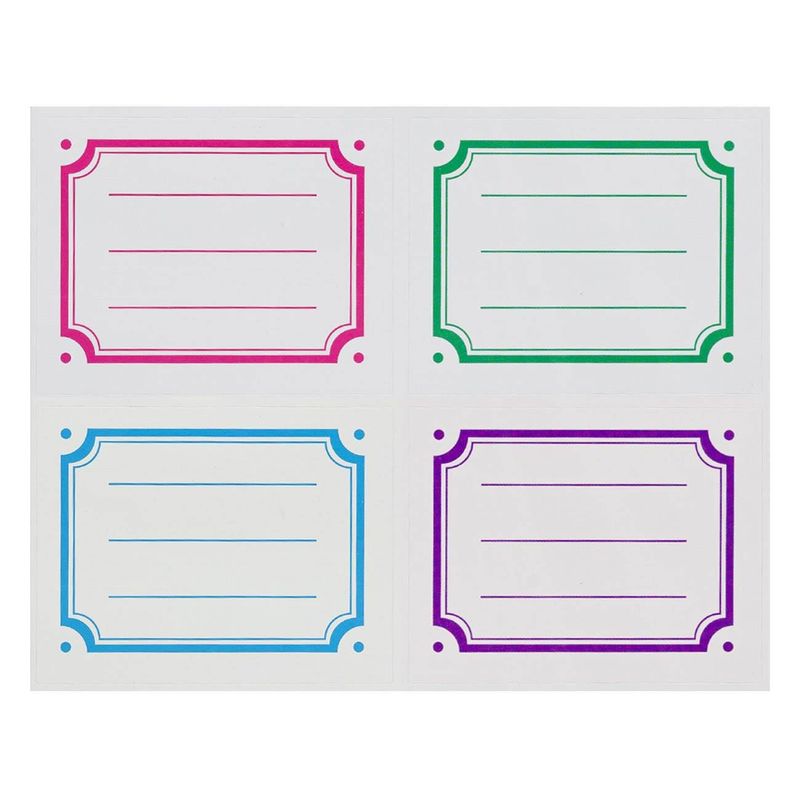 Carti si Birotica - Rechizite - Alte accesorii scolare - Etichete autocolante, clasice, multicolor, 7 x 5.5 cm, set 40 bucati - Infinity.ro