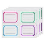 Carti si Birotica - Rechizite - Alte accesorii scolare - Etichete autocolante, clasice, multicolor, 7 x 5.5 cm, set 40 bucati - Infinity.ro