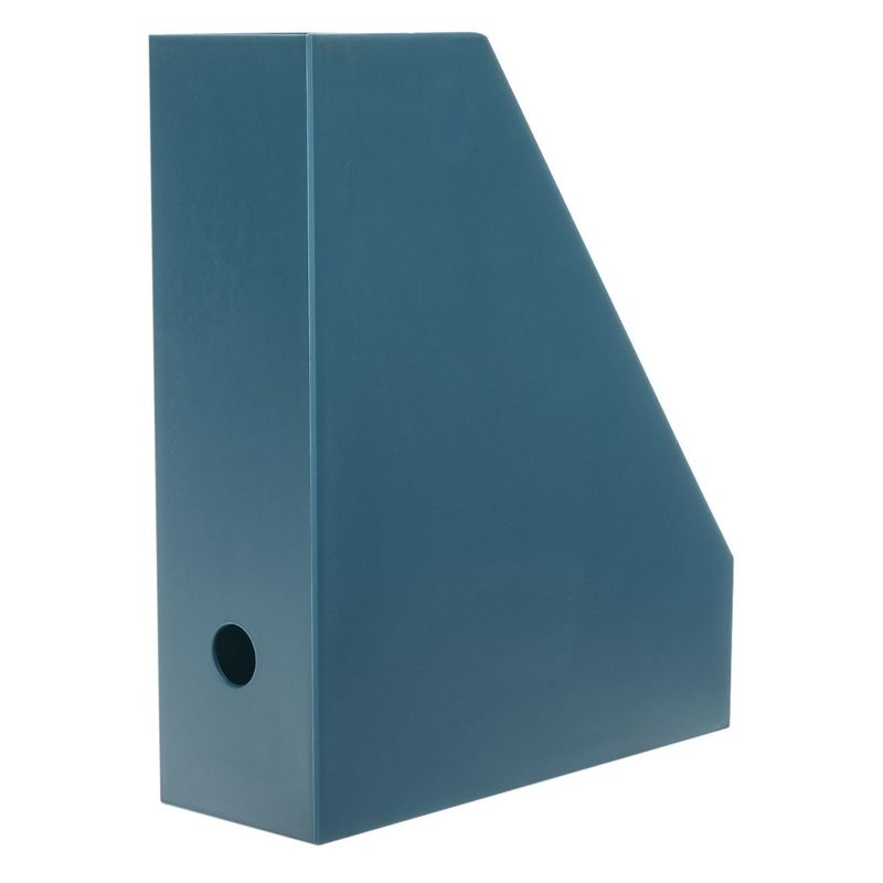 Carti si Birotica - Birotica - Accesorii de birou - Suporturi accesorii birou - Suport dosare plastic, organizator birou, culoare petrol, dimensiuni 26.5 x 9.6 x 32cm - Infinity.ro