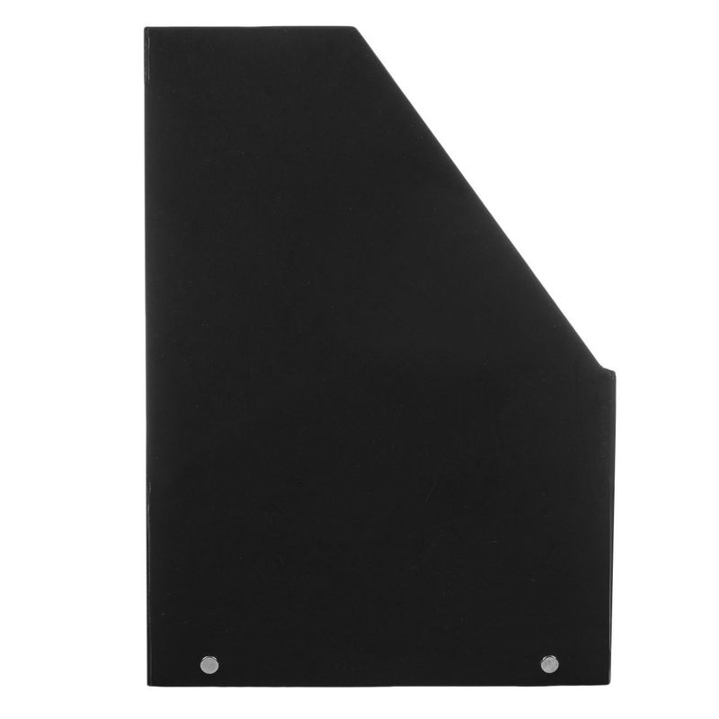 Carti si Birotica - Birotica - Accesorii de birou - Suporturi accesorii birou - Suport dosare si reviste, negru, carton, cadru metalic eticheta, 23 x 8 x 33cm - Infinity.ro