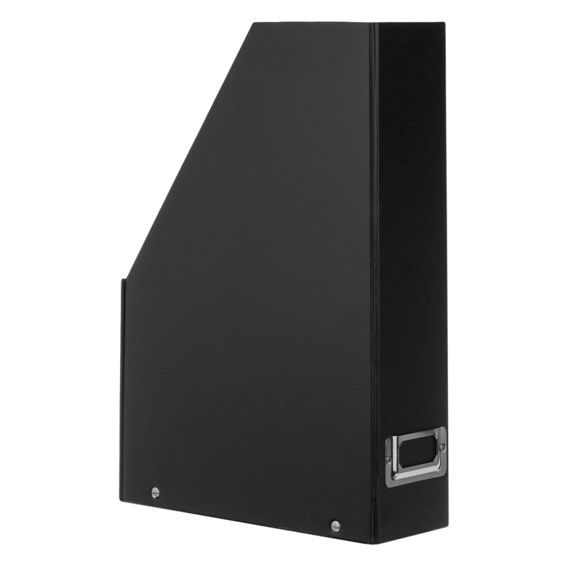 Carti si Birotica - Birotica - Accesorii de birou - Suporturi accesorii birou - Suport documente carton, model negru, 23 x 8 x 33cm, suport metalic pentru etichete - Infinity.ro