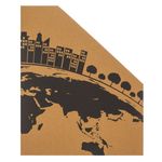 Carti si Birotica - Birotica - Accesorii de birou - Suporturi accesorii birou - Suport dosare si reviste, model carton kraft, imprimeu negru case si copaci, 26 x 9 x 32cm - Infinity.ro