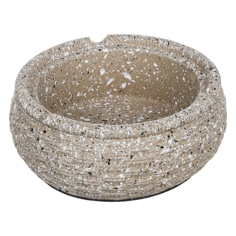 Casa si Gradina - Decoratiuni - Obiecte decorative - Scrumiere - Scrumiera ciment, rotunda, cu capac, aspect nisip, antiderapanta, 11 x 5cm - Infinity.ro