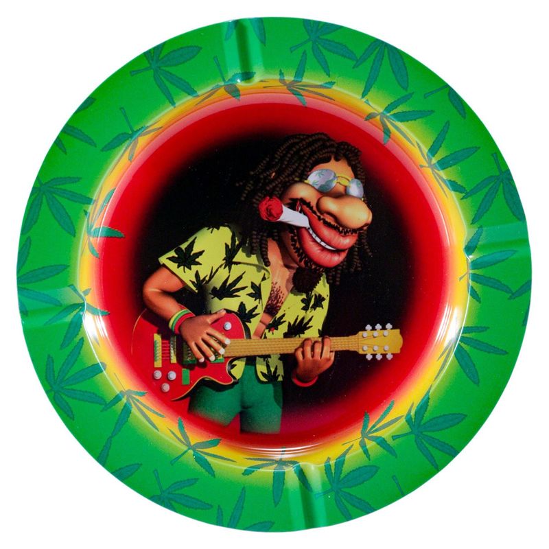 Casa si Gradina - Decoratiuni - Obiecte decorative - Scrumiere - Scrumiera metalica, model jamaica, diametru 7cm, inaltime 7cm, multicolor - Infinity.ro