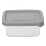 Casa si Gradina - Bucatarie si vesela - Organizare si depozitare bucatarie - Cutii alimentare - Set caserole plastic, capacitate 120ml, transparent cu capac gri, 4 bucati - Infinity.ro