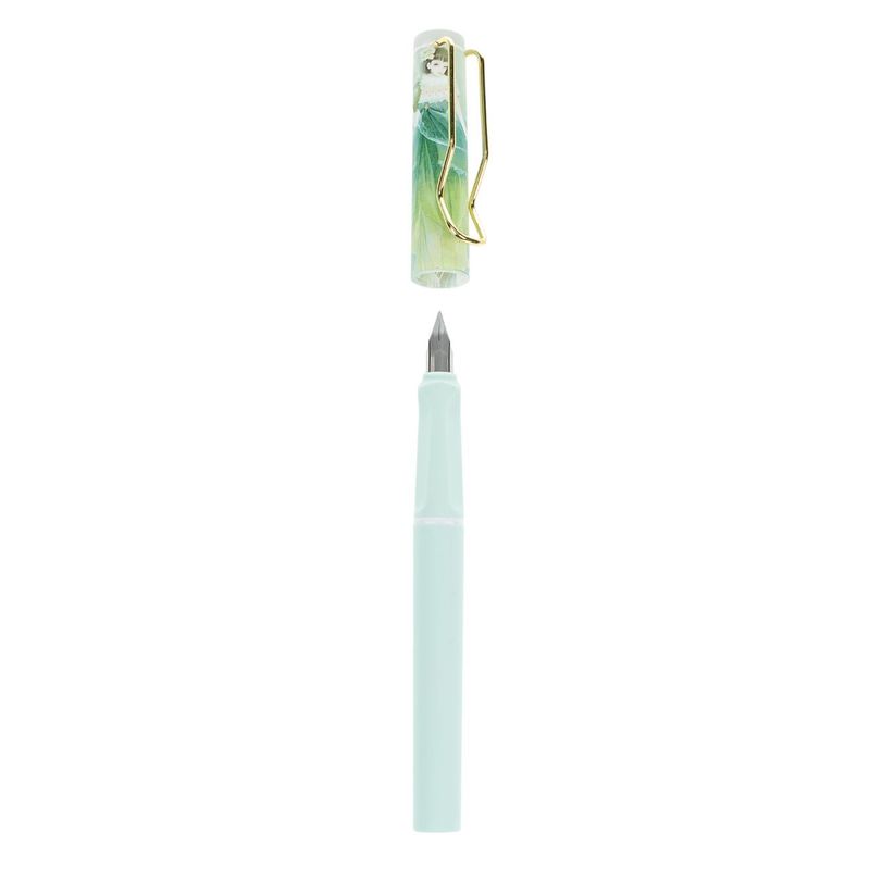 Carti si Birotica/Birotica/Instrumente de scris/Pixuri si stilouri - Set stilou, model cu fata, verde, 6 rezerve de cerneala intersanjabile - Infinity.ro