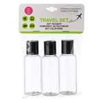 Sport si Outdoor - Articole de voiaj - Accesorii articole de voiaj - Set sticle calatorie, capacitate 50ml, transparent, 3 bucati - Infinity.ro