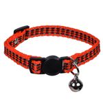 Petshop - Accesorii petshop - Zgarzi, lese si hamuri - Zgarzi - Zgarda pisici, model cu clopotel, culoare portocaliu, dimensiuni 30x 1cm - Infinity.ro