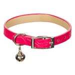 Petshop/Accesorii petshop/Zgarzi, lese si hamuri/Zgarzi - Zgarda pisici, model universalfantasy, culoare roz, dimensiuni 32 x 1 cm, clopotel inclus - Infinity.ro