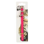 Petshop/Accesorii petshop/Zgarzi, lese si hamuri/Zgarzi - Zgarda pisici, model universalfantasy, culoare roz, dimensiuni 32 x 1 cm, clopotel inclus - Infinity.ro