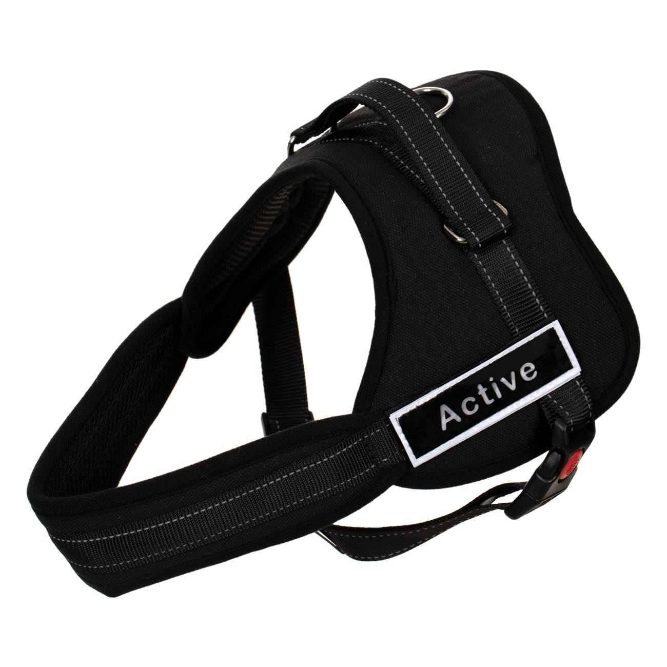 Ham caini, active, deluxe, negru, marime l, material rezistent