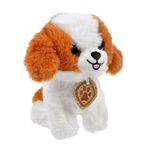 Jucarii, Copii si Bebe - Jucarii si jocuri - Jucarii de plus - Jucarie de plus, catel, maro alb, 15cm - Infinity.ro