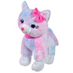 Jucarii, Copii si Bebe - Jucarii si jocuri - Jucarii de plus - Jucarie pisica plus, rainbow, ochi cu glitter, 41 cm, multicolor - Infinity.ro