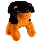 Jucarii, Copii si Bebe - Jucarii si jocuri - Jucarii de plus - Jucarie plush, model rottweiler, culoare maro inchis, inaltime 13cm - Infinity.ro