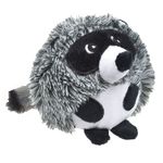 Jucarii, Copii si Bebe - Jucarii si jocuri - Jucarii de plus - Jucarie de plus pentru caini, raton, cu sunet, 12cm, alb/negru - Infinity.ro