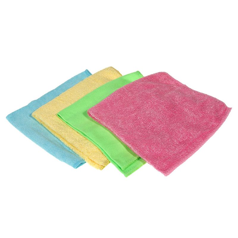 Market - Curatenie si intretinere casa - Produse bucatarie - Lavete si bureti - Set lavete microfibre, 35 x 35 cm, multicolor, 4 bucati - Infinity.ro