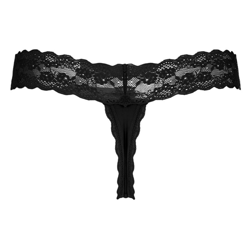 Fashion, accesorii si bijuterii - Femei - Lenjerie si pijamale femei - Lenjerie intima femei - Chiloti string dama, dantela neagra, marime unica, microfibra 92%, elastan 8% - Infinity.ro