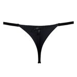 Fashion, accesorii si bijuterii - Femei - Lenjerie si pijamale femei - Lenjerie intima femei - Chiloti dama string, model brazil, dantela neagra, benzile laterale reglabile - Infinity.ro