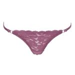 Fashion, accesorii si bijuterii - Femei - Lenjerie si pijamale femei - Lenjerie intima femei - Chiloti dama, model string, culoare rosie zmeuriu, dantela, benzi elastice ajustabile - Infinity.ro