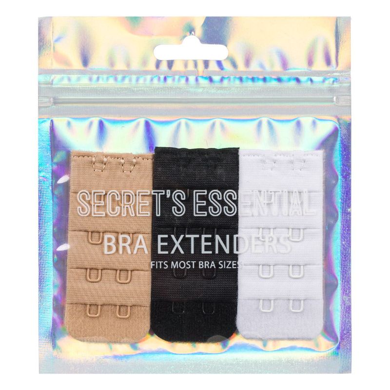 Fashion, accesorii si bijuterii - Femei - Lenjerie si pijamale femei - Lenjerie intima femei - Set extensii sutien, secret's essential, dublu, multicolor, 3 bucati - Infinity.ro