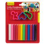 Carti si Birotica - Rechizite - Plastilina - Set plastilina, little president, 12 culori, 15 piese, multicolor - Infinity.ro