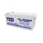 Casa si Gradina - Electrice - Accesorii electrice - Baterii, acumulatori si incarcatoare - Acumulator AGM VRLA, 12V 205A GEL Deep Cycle 525mm x 243mm x h 220mm, M8 TED Battery Expert Holland TED003522 - Infinity.ro