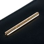 Fashion, accesorii si bijuterii - Femei - Accesorii femei - Portofele femei - Portofel exclusivo, fermoar metalic, culoare negru, dimensiuni 19.5 x 11 x 2.5 cm - Infinity.ro