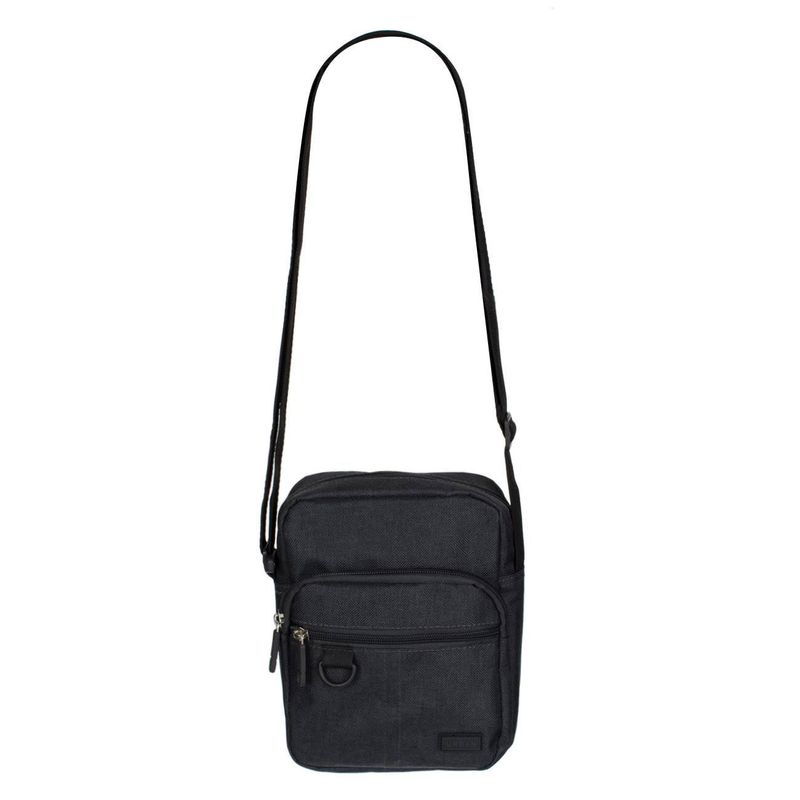 Sport si Outdoor - Echipament Sportiv - Accesorii echipament sportiv - Genti si borsete fitness - Borseta barbati urban, negru, dimensiuni 19.5 x 8 x 15 cm, poliester, curea reglabila - Infinity.ro