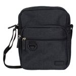 Sport si Outdoor - Echipament Sportiv - Accesorii echipament sportiv - Genti si borsete fitness - Borseta barbati urban, negru, dimensiuni 19.5 x 8 x 15 cm, poliester, curea reglabila - Infinity.ro