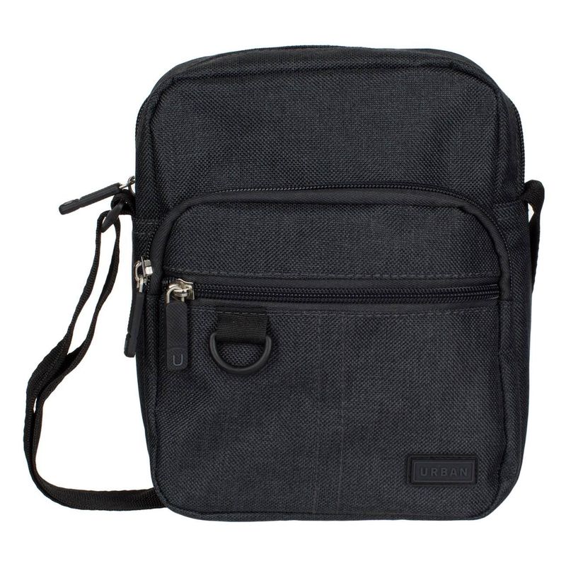 Sport si Outdoor - Echipament Sportiv - Accesorii echipament sportiv - Genti si borsete fitness - Borseta barbati urban, negru, dimensiuni 19.5 x 8 x 15 cm, poliester, curea reglabila - Infinity.ro