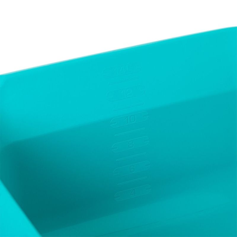 Market/Curatenie si intretinere casa/Produse menaj/Galeti si ligheane - Lighean plastic, verde marin, capacitate 14l, 38 x 38 x 14cm - Infinity.ro