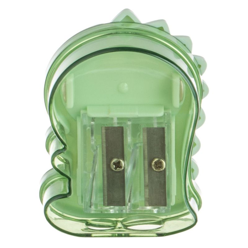 Carti si Birotica - Birotica - Instrumente de scris - Accesorii instrumente de scris - Ascutitoare dubla, dinozaur verde, 4.5 x 2 x 6cm, plastic - Infinity.ro