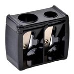 Carti si Birotica - Birotica - Instrumente de scris - Accesorii instrumente de scris - Ascutitoare dubla, negru, 4 x 2.5cm, plastic - Infinity.ro