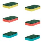 Market - Curatenie si intretinere casa - Produse bucatarie - Lavete si bureti - Set bureti de bucatarie, pratin, 6 bucati, multicolor, rezistenti, pentru pete dificile - Infinity.ro