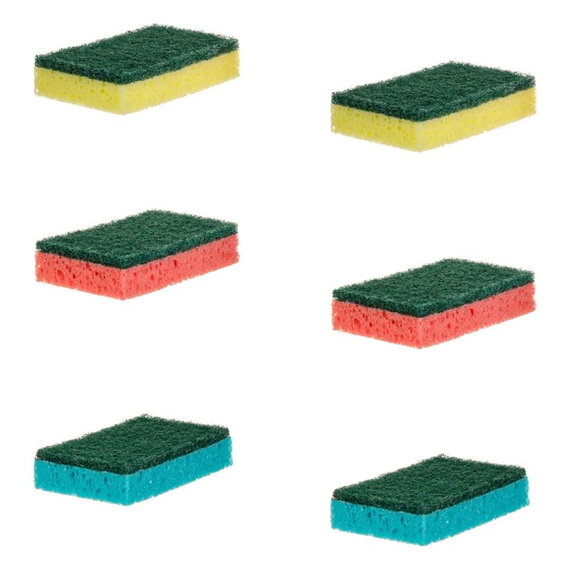 Market - Curatenie si intretinere casa - Produse bucatarie - Lavete si bureti - Set bureti de bucatarie, pratin, 6 bucati, multicolor, rezistenti, pentru pete dificile - Infinity.ro