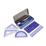 Carti si Birotica - Rechizite - Instrumente geometrice - Set instrumente geometrice staedtler, penar, 10 bucati, culoare transparent albastru, material plastic - Infinity.ro