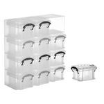 Casa si Gradina - Mobilier - Organizare si depozitare - Cutii depozitare - Set cutii organizare, 12 bucati, pp, translucid, 21 x 6.5 x 22cm - Infinity.ro