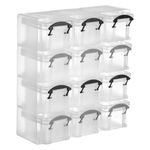 Casa si Gradina - Mobilier - Organizare si depozitare - Cutii depozitare - Set cutii organizare, 12 bucati, pp, translucid, 21 x 6.5 x 22cm - Infinity.ro