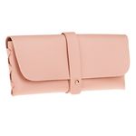 Carti si Birotica - Rechizite - Penare - Penar piele artificiala, tub, roz, capsa aurie, 20x 1.5 x 8cm - Infinity.ro