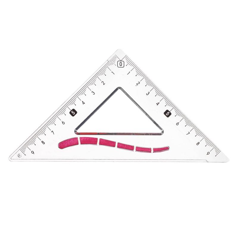 Carti si Birotica - Rechizite - Instrumente geometrice - Set geometrie, little president, rigle transparente model rosu, 6 piese - Infinity.ro