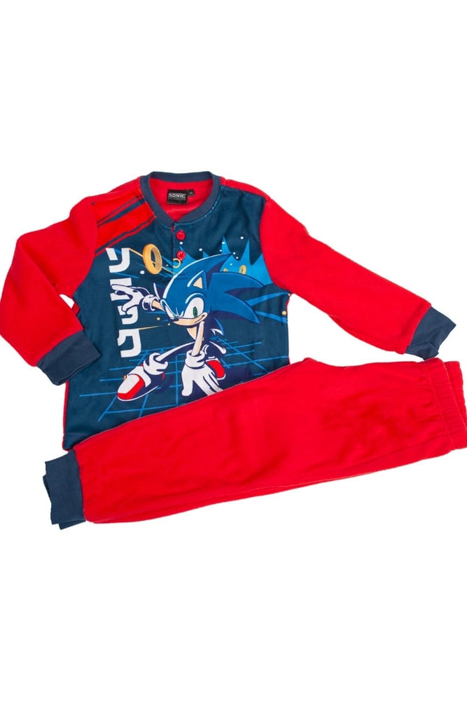 Pijamale copii Sonic XH20144, 116 CM 6 ani, Rosu