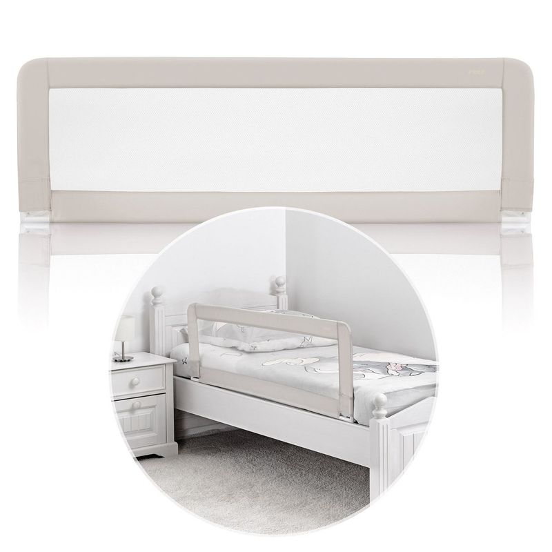 Casa si Gradina - Mobilier - Mobilier copii - Sisteme de siguranta - Bariera de protectie pat, honey baby, gri, 150x 40cm - Infinity.ro