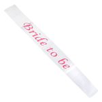 Carti si Birotica - Birotica - Articole ambalare - Panglica petrecere, bride to be, mesaj roz, alb - Infinity.ro