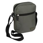 Fashion, accesorii si bijuterii/Barbati/Accesorii barbati/Genti si rucsacuri barbati - Geanta de umar urban, compartiment cu fermoar, curea reglabila, poliester, verde olive, 19 x 14 x 5.5cm - Infinity.ro