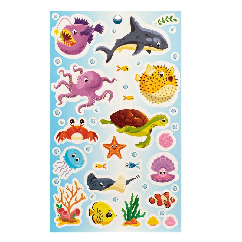 Casa si Gradina - Decoratiuni - Stickere decorative - Set autocolante marine, modele pesti si animale, 6 foi, multicolor - Infinity.ro
