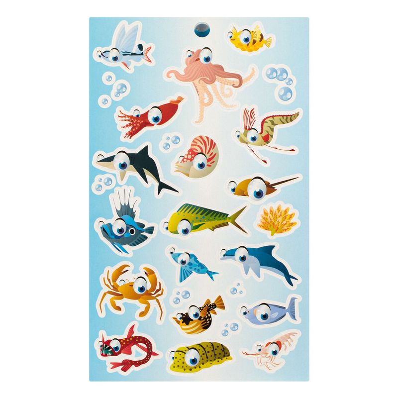Casa si Gradina - Decoratiuni - Stickere decorative - Set autocolante marine, modele pesti si animale, 6 foi, multicolor - Infinity.ro