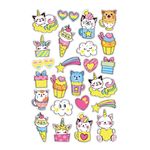 Casa si Gradina - Decoratiuni - Stickere decorative - Set autocolante decorative, 3d, multicolor, pisici si unicorni, 24 bucati - Infinity.ro