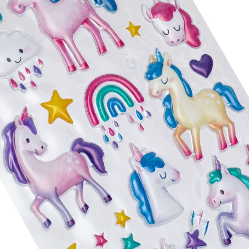 Casa si Gradina - Decoratiuni - Stickere decorative - Set autocolante decorative, model unicorni, multicolor, 26 bucati - Infinity.ro
