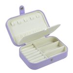Fashion, accesorii si bijuterii - Femei - Bijuterii femei - Cutii bijuterii - Cutie organizator bijuterii, model, culoare lila, dimensiuni 16 x 11.5 x 5.5 cm - Infinity.ro